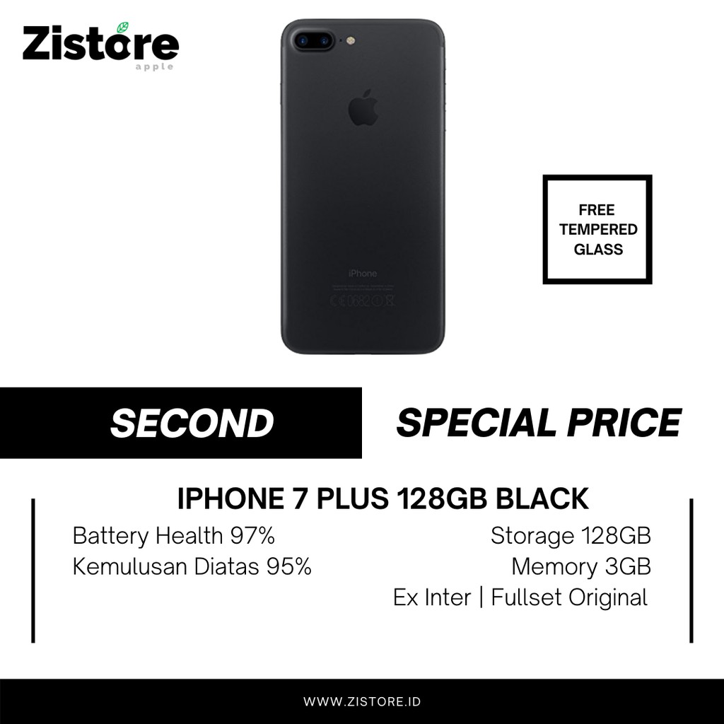 READY iPhone 7 Plus 128GB Black Matte 2nd/Bekas