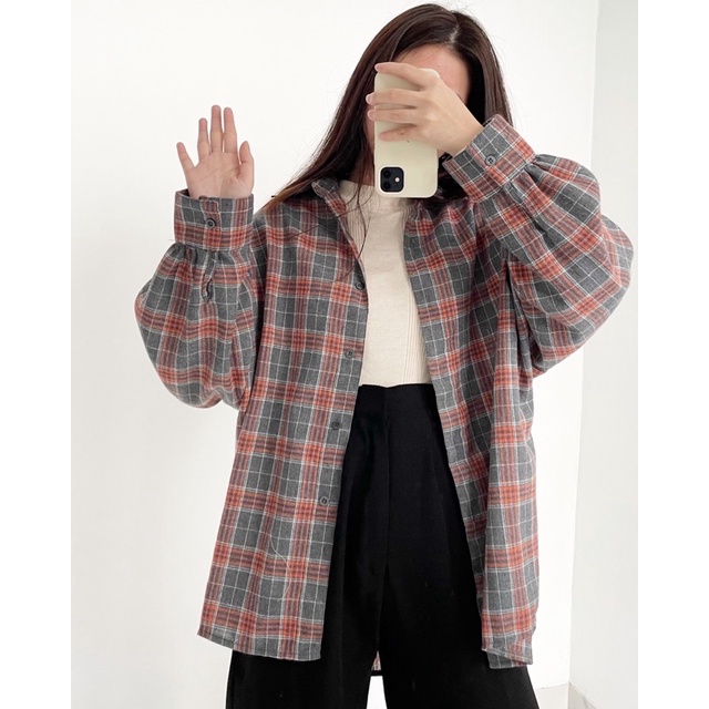 GIA FLANNEL OVERSIZE LAVVELA KEMEJA FLANNEL TARTAN PLAID