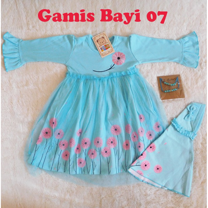 Baju Muslim Anak Bayi Perempuan Gamis Bayi