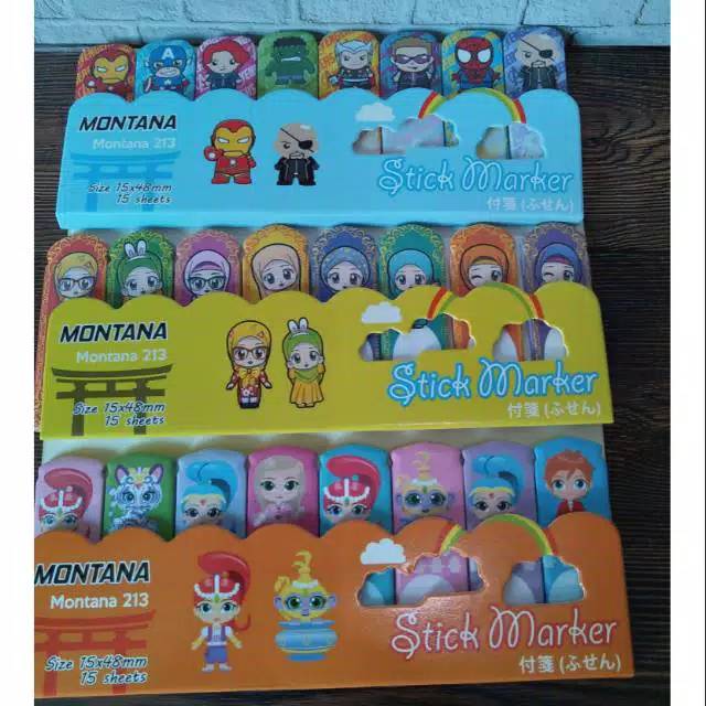 

120Pc Sticky Notes/ Pembatas Buku Karakter Funcy Unik