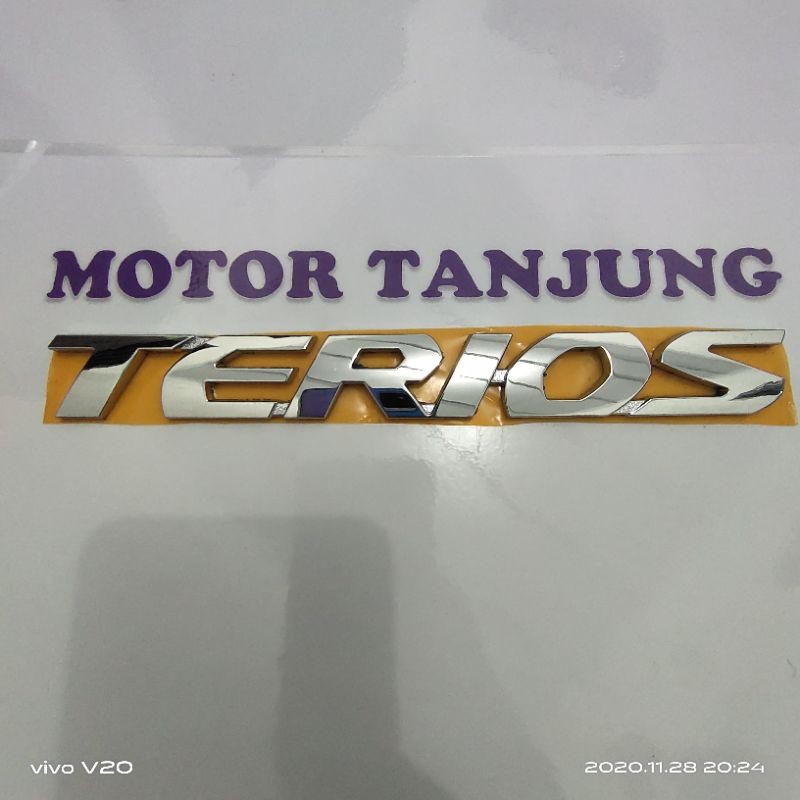 EMBLEM TULISAN TERIOS original chrom logo terios