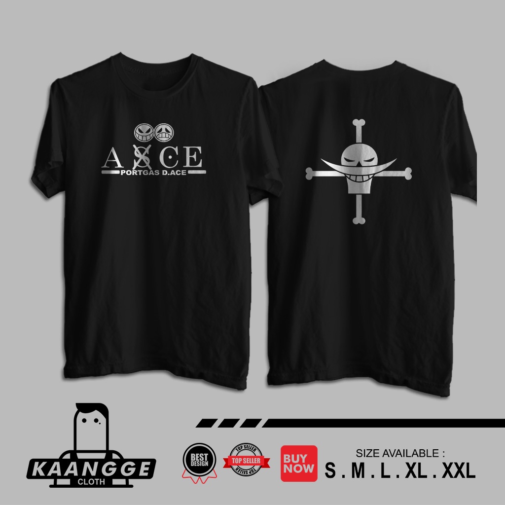 Kaos One Piece Hiken No Ace Shirohige Baju Anime