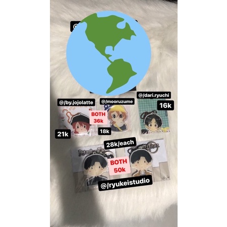 preloved keychain anime merch lokal