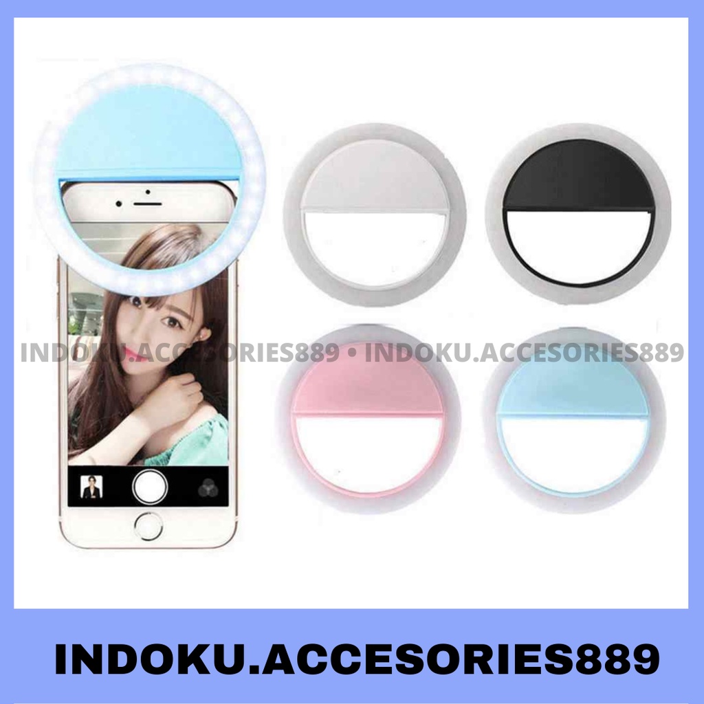 RING Lampu selfie lampu LED ligthled Ring SelFie Iring headphone Kualitas Grade A