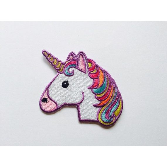 Unicorn Patch Bordir Komputer Murah Tempelan Baju Emblem Tumblr IRON/ Sew Patch custom logo