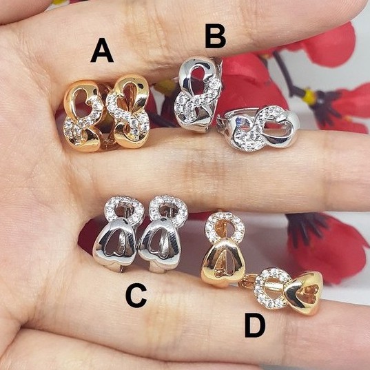 Anting Xuping Premium Asli Giwang Catok Ukir Love Kupu - BE319