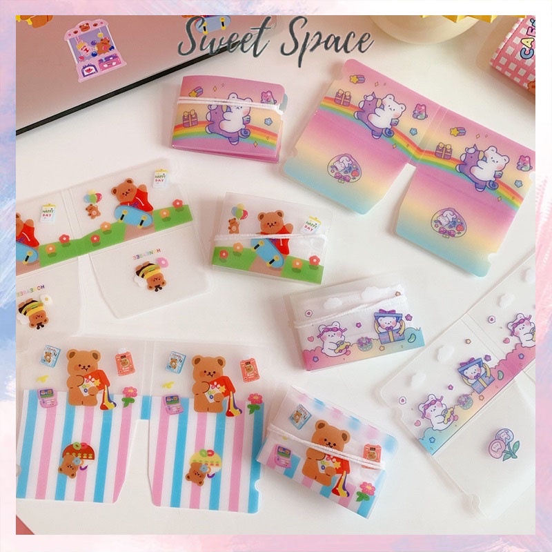 DOMPET KOTAK MASKER TRANSPARAN DAN KARAKTER [SWEETSPACE]