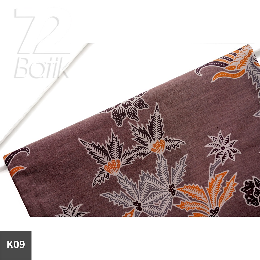 KAIN BATIK KATUN Premium Motif Peksi Asmoro Warna Abu Grey Gray Orange Hitam 725771 Cap 72 Jarik Jarit Samping Kebat Panjang Batik Katun Modern Premium Bahan Seragam Batik Pernikahan Kantor Keluarga Murah Kamen Jadi Batik Bali Lembaran
