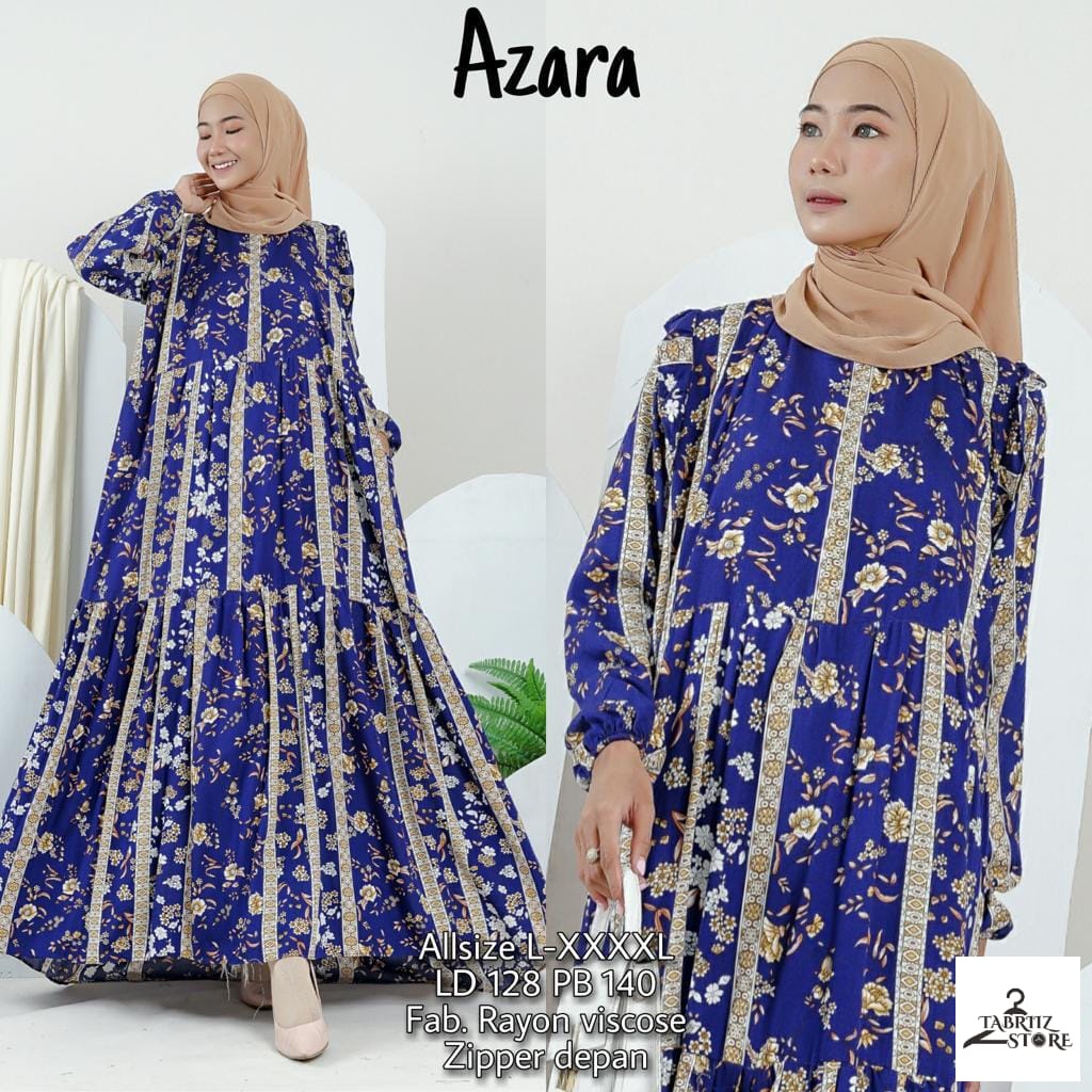 azara maxy dress pakaian baju gamis longdress dres maxi syari motif ld 130 jumbo xxxxl bigsize over 