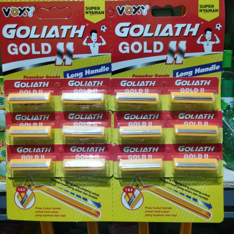 alat cukur jenggot kumis Goliat Gillette gold II kuning