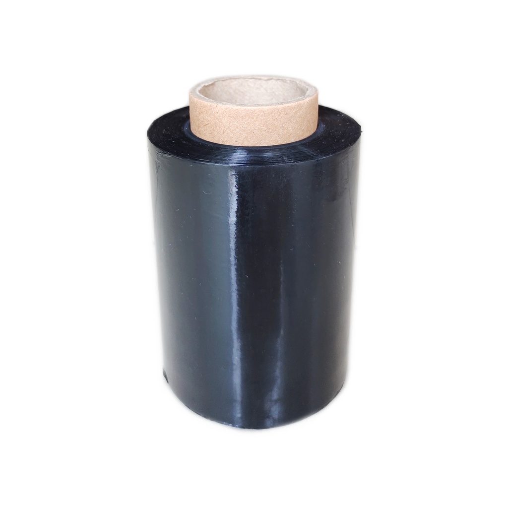 STRETCH FILM 10CM X 200M HITAM - PLASTIK WRAPPING PACKINGAN BLACK