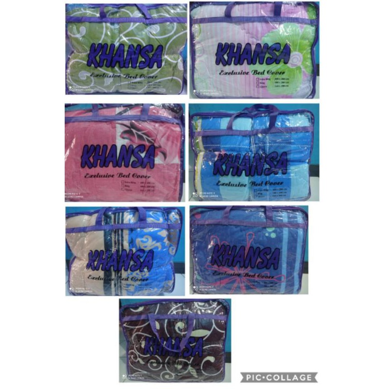 Bed Cover Khansa Size 180 X 200 ( KING SIZE ) Termurah