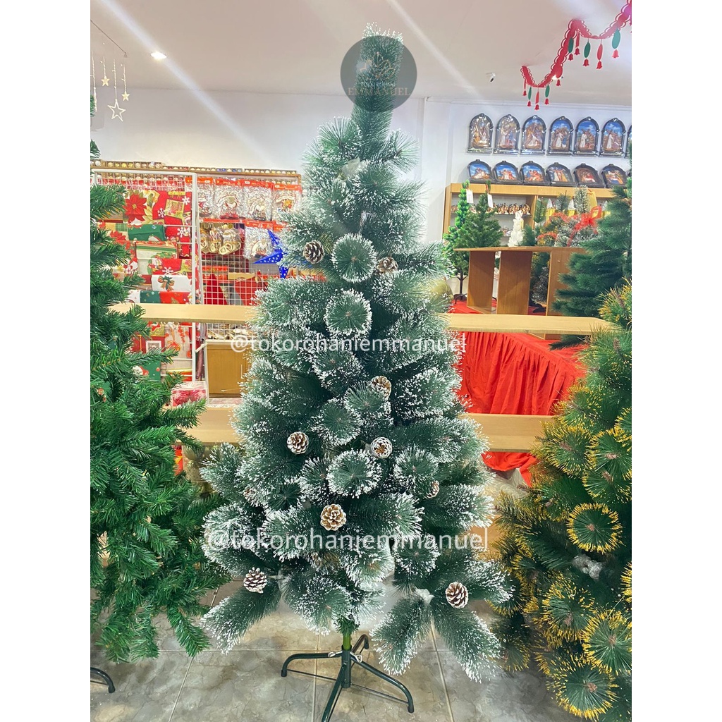 Pohon Natal Import Jarum Pinus 180cm / Pohon Natal Premium