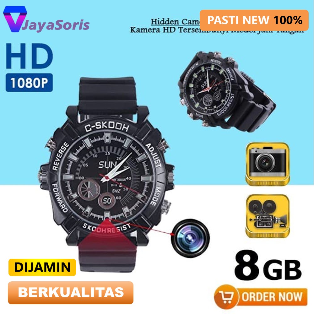 KAMERA KECIL MINI TERSEMBUNYI CAMERA CCTV HD JAM TANGAN PENGINTAI SPY CAMCAMERA TANPA KABEL