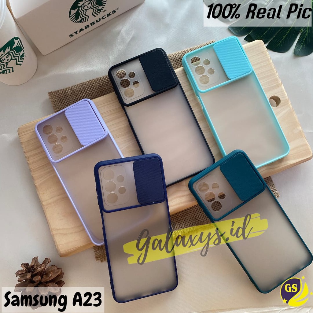 Samsung A13 4G / Samsung A03 A23 A33 A53 A73 5G A22 4G 5G A32 A52 A52S A72 4G 5G Slide Case Protection Camera Matte Candy Sliding Softcase Casing Pelindung Kamera