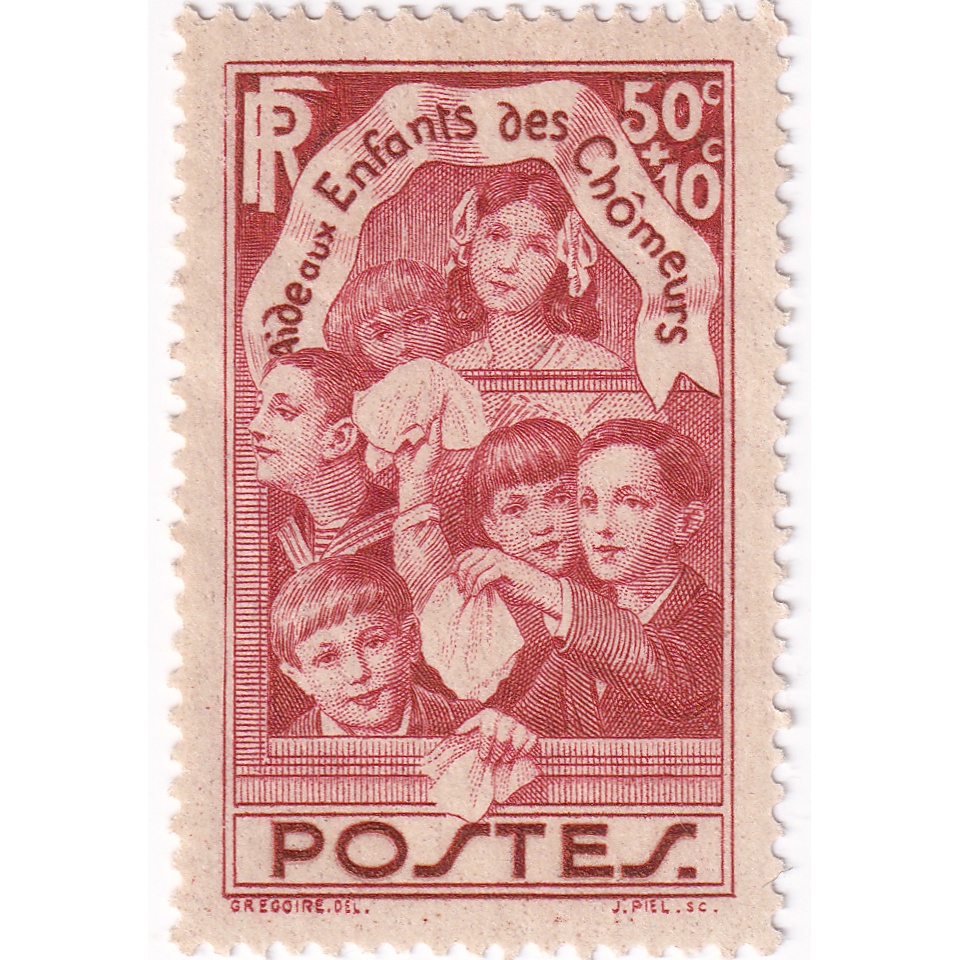 

Prangko France 1936 - Children of the Unemployed