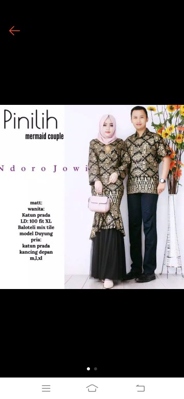 Batik Couple Maxi Dress Pinilih Mermaid