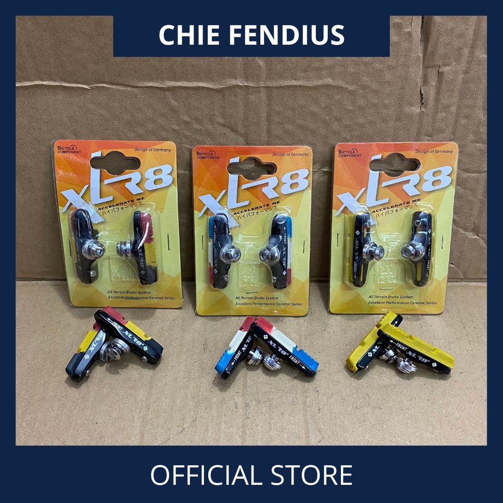 Kampas Rem U Brake Shoe Karet rem XLR8 Sepeda Lipat Roadbike