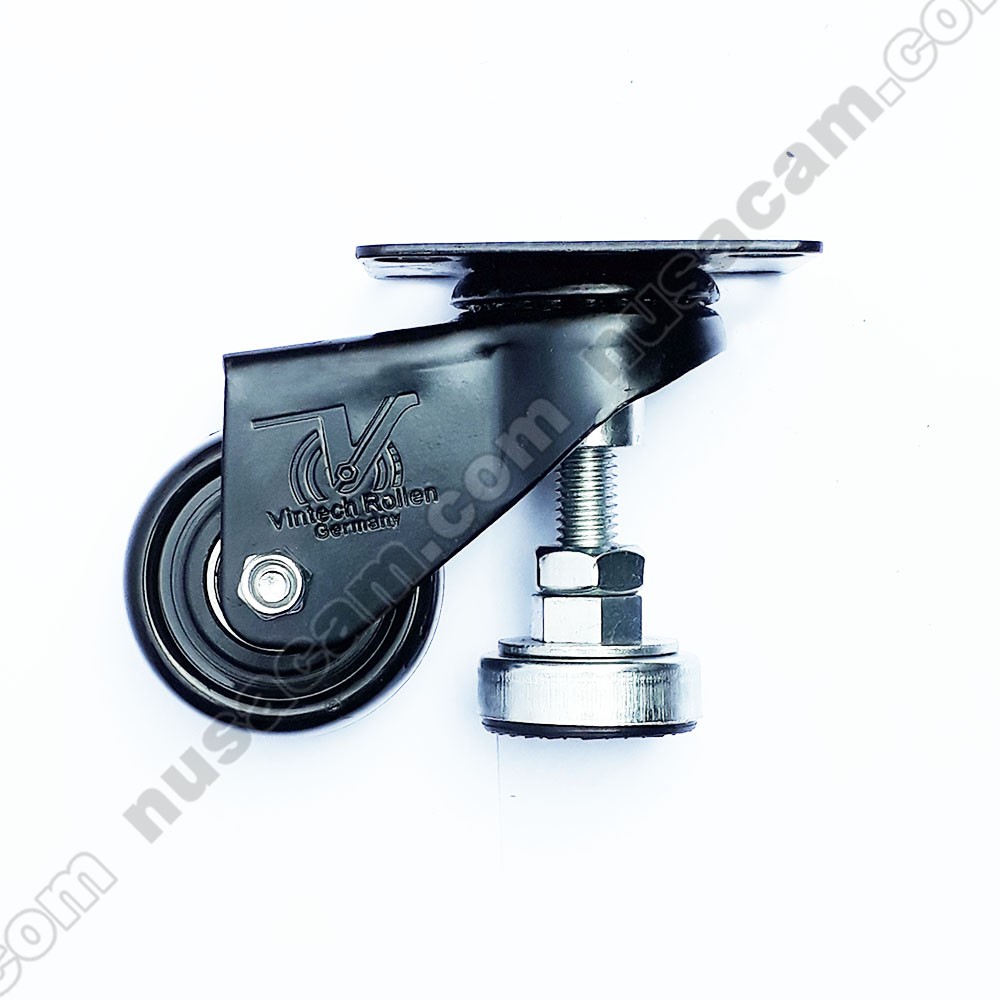 Roda Trolley Trolly Troli Kaki Meja Gerobak Peti Besi Adjuster Adjustable
