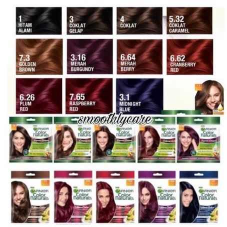 ^ KYRA ^ GARNIER Semir Rambut Express Hair Color Naturals Tanpa Reaksi Amonia - Kemasan Sachet