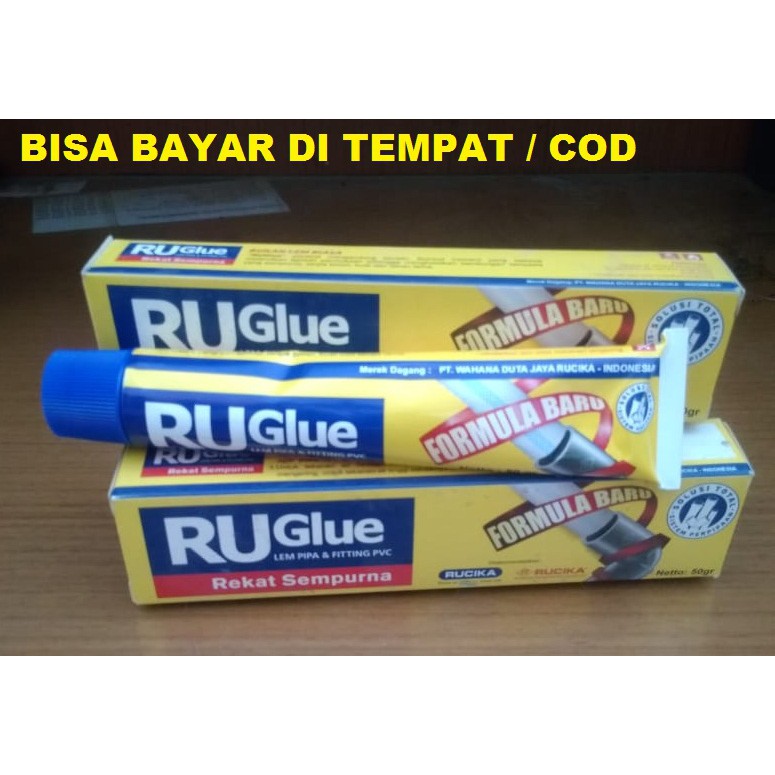 

Ruglue lem pipa 60 Gram Lem PVC paralon