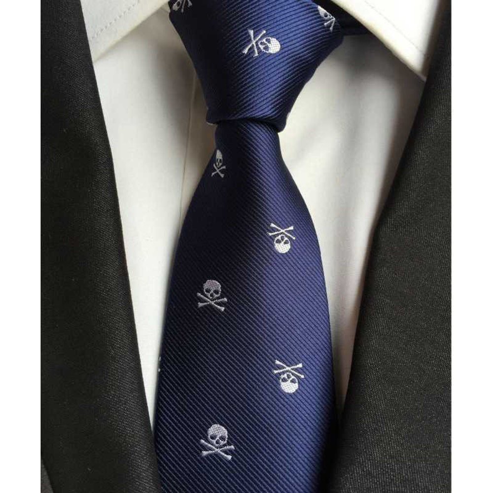 DISKON Dasi Executive Kantor Formal Pria Motif Skull