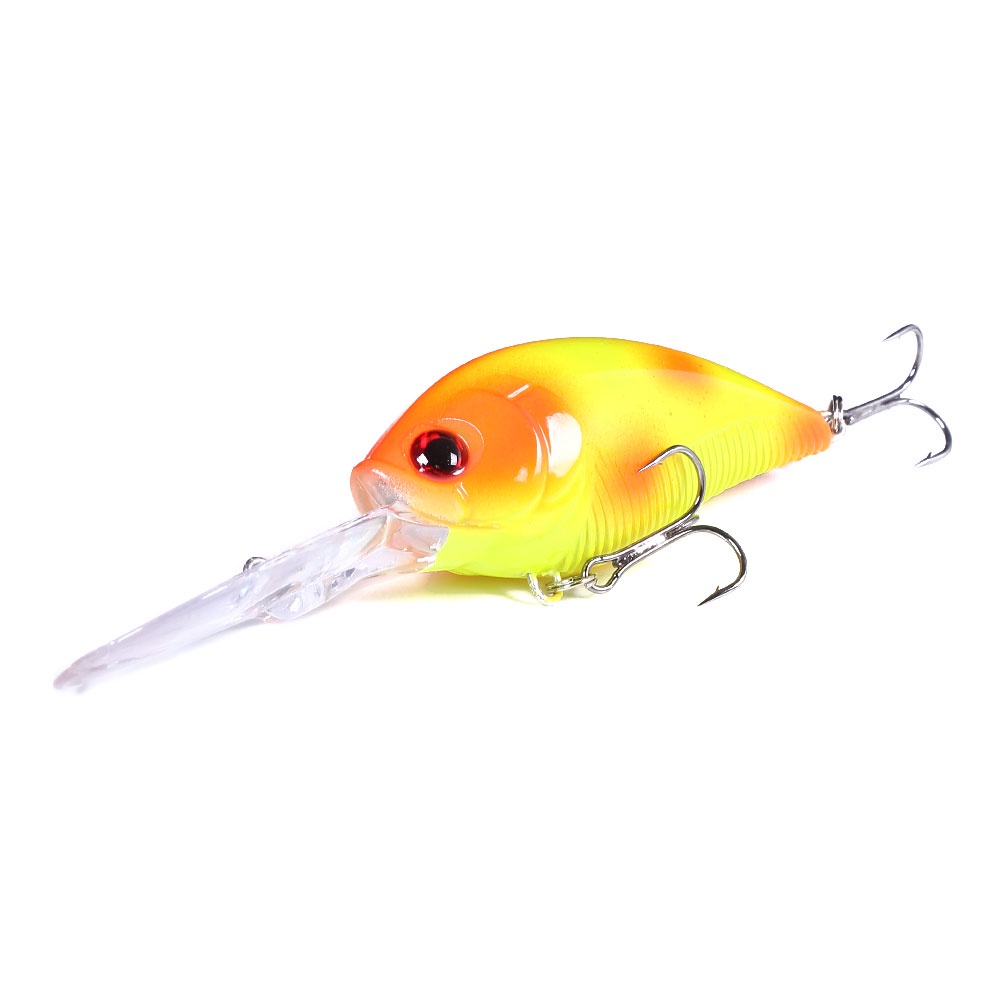 HENGJIA 10PCS Minnow Fishing Lure 12.5cm/20.5g 3D Eyes Crankbait wobbler Artificial Hard Bait Two hook Fishing Tackle