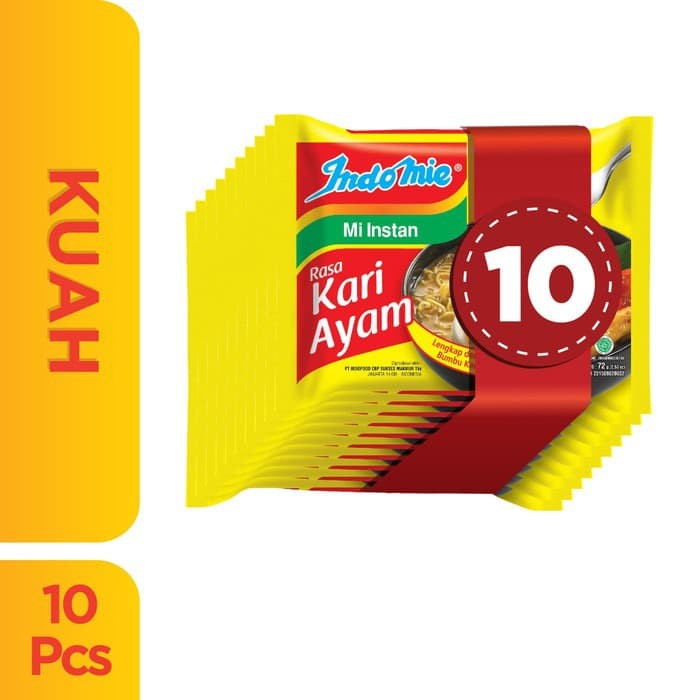 

10 Pcs - Indomie Kuah Rasa Kari Ayam