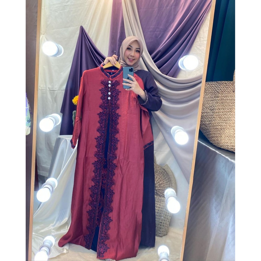 PROMO LONG GAMIS CARDIGAN BORDIR / LONG GAMIS PESTA / LONG GAMIS CANTIK