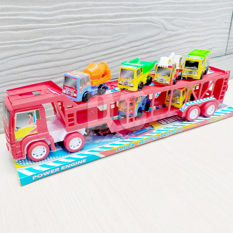 Power Engine Truck Series 2113 Mainan Truk Trailer Konstruksi Molen Excavator Box