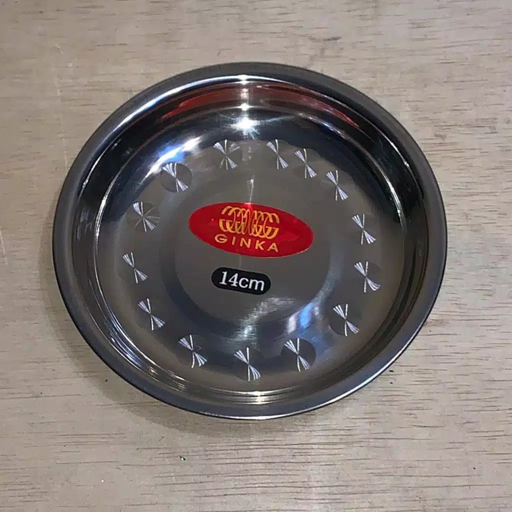 Piring Makan Nasi Makanan Stainless Press 14