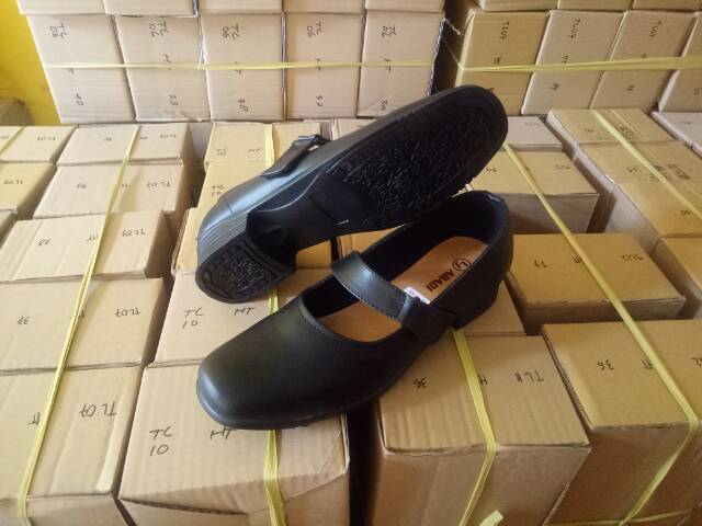 Sepatu selop paskibra hitam 01 original LJ ABADI