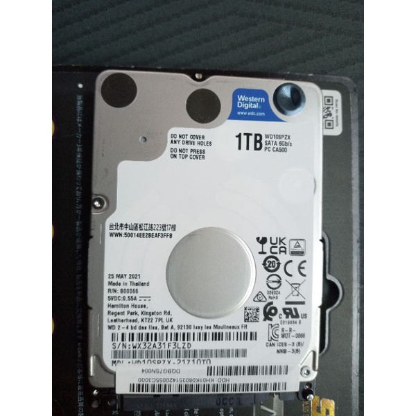 Harddisk WD Blue 1TB 2.5"