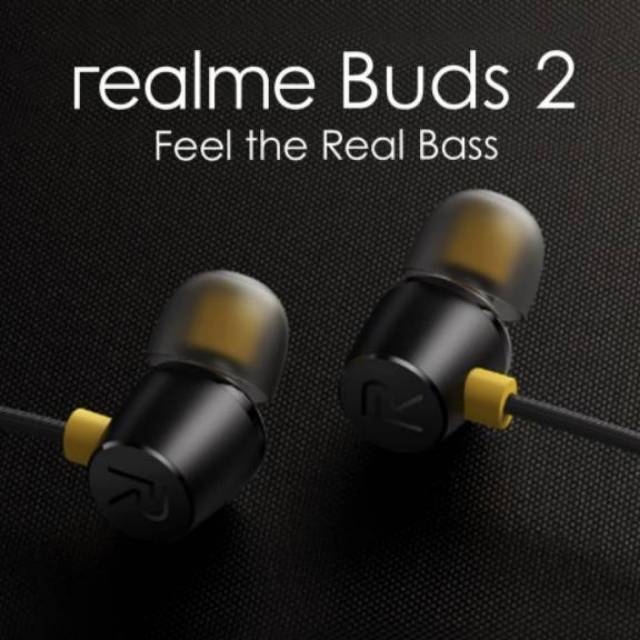 (Buds2) Headset realme Pure Bass syntetic fiber Earphone Realme 5 5i C3 C11 C12 C15 C17 C20