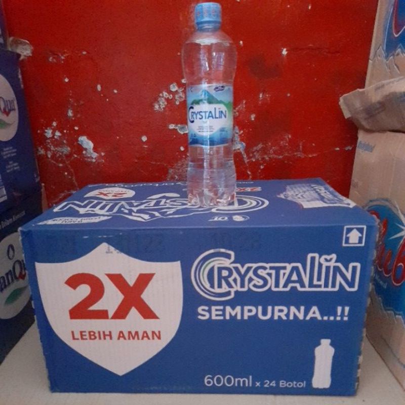 

Crystalin botol 600ml khusus gojek atau grab