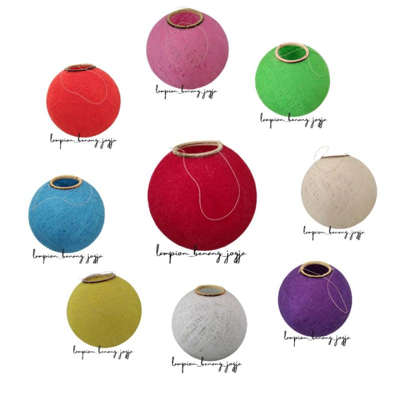 [TERMURAH] LAMPION BENANG DIAMETER 17CM/ DEKORASI LAMPU GANTUNG / LAMPU DEKORASI PESTA / CUP LAMPU K