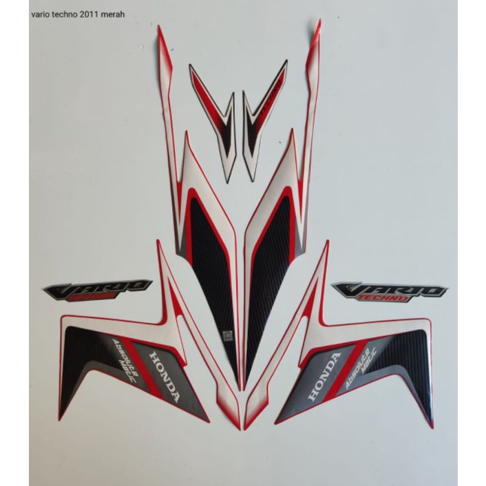 STRIPING VARIO TECHNO 110 2011 MERAH