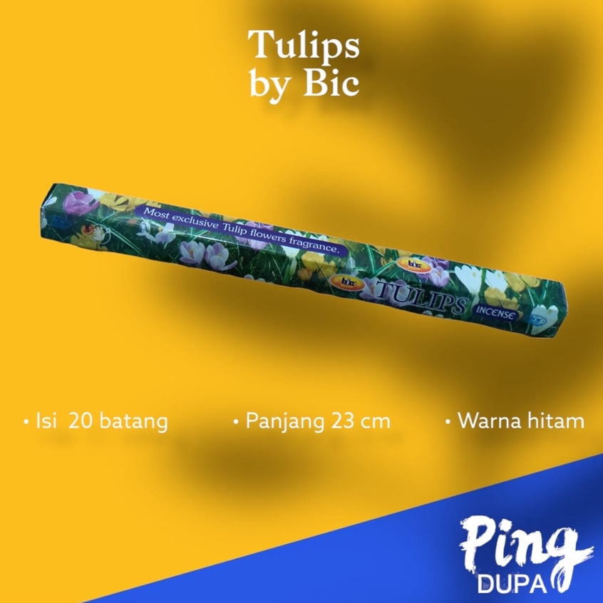 Dupa Tulip Hexa by Bic India Isi 20 Batang Hio Handmade