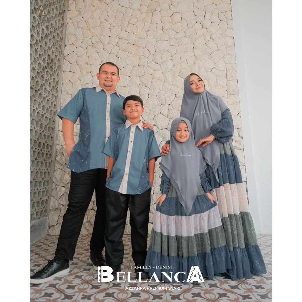 GamissetsyariCoupleJubahPakaianmuslimDressBajuSyarikopelWanitaDewasaPerempuanBellancaSetByAzzahra