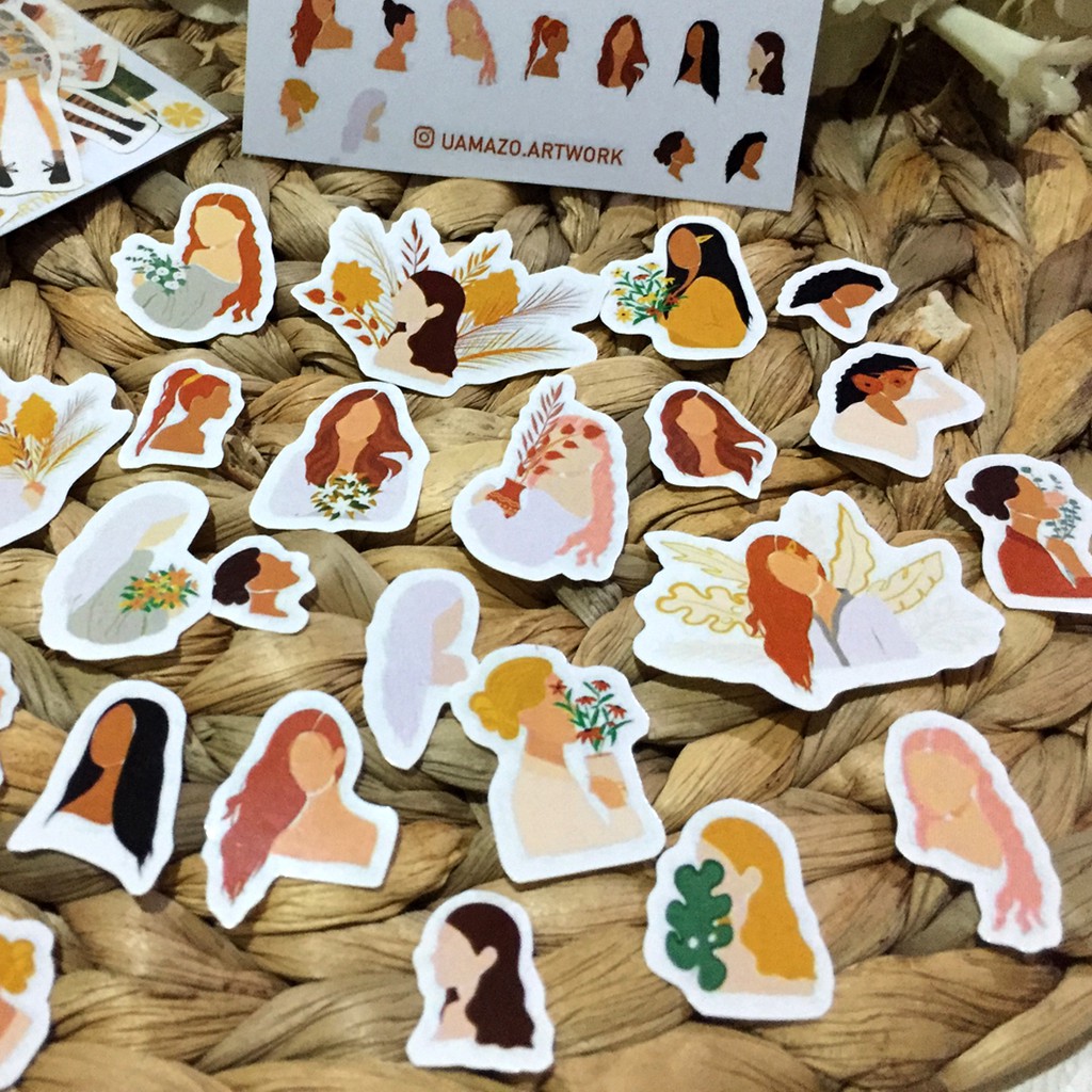 

Sticker Tumblr / Women Ilustr / Sticker Pack / Sticker Lucu / Sticker Aesthetic / Sticker Scrapbook