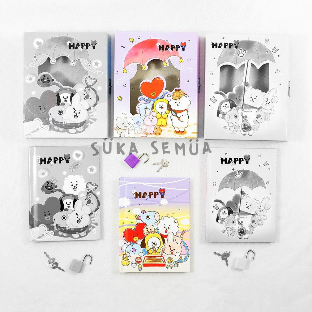 

TGB Buku Diary BT21 - BTS dalam box + gembok // Note Book Notebook Buku Catatan Harian Hardbox Tebal Dengan Kunci KPop Army Bangtan Murah Lucu Imut Bagus Karakter Chimmy Tata Cooky Koya - warna pink biru ungu - COD ( Bandung )➹☏ (Ready Stock)Serba murah ➹