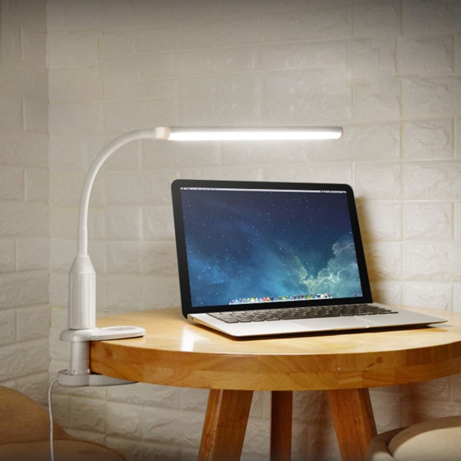 Lampu Meja LED Eye Protection Desk Lamp Clip 24 LED 5W 5000K-5500K - L1515W - White