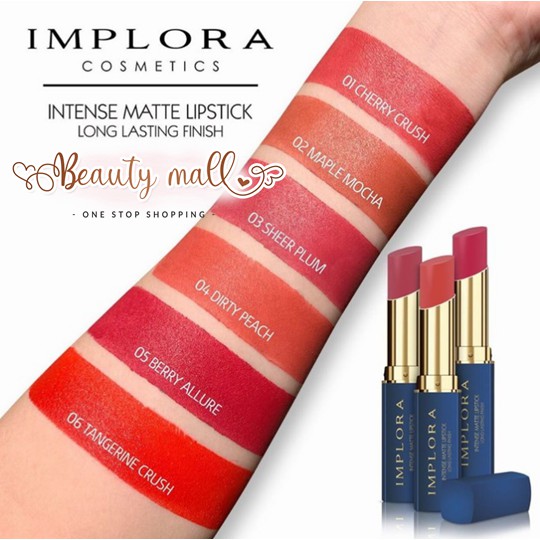 IMPLORA Intense Matte Lipstick Long Lasting Finish