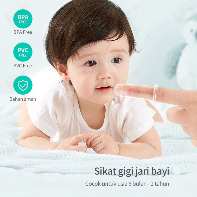 Sikat Jari Gigi Lidah Bayi Silikon