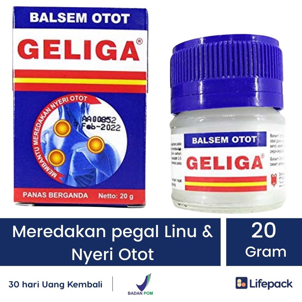 BALSEM GELIGA - Balsem Keseleo, Encok, Pegel Linu - LIFEPACK-20 Gram