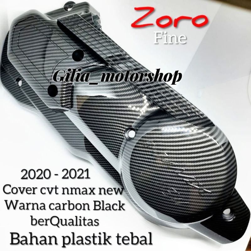 Cover Cvt Nmax New Carbon Tutup Cvt Yamaha Nmax New 2020 - 2021 Carbon Black Zoro fine