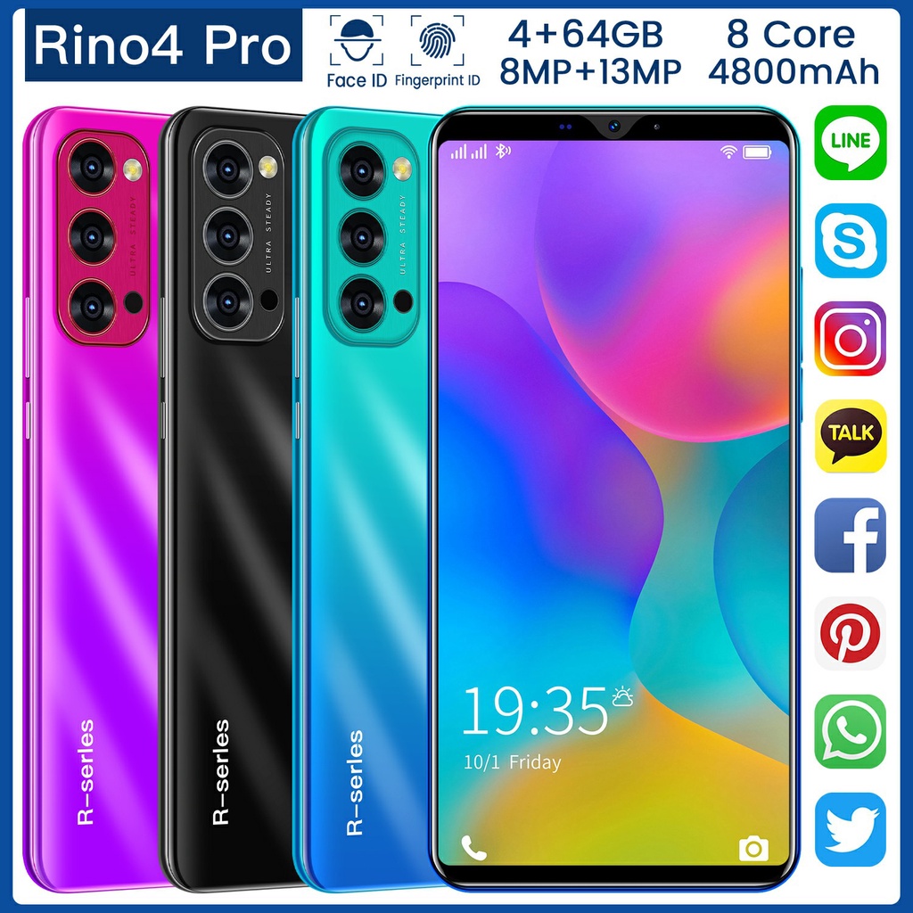 Reno4 Pro Android Handphone Smartphone 5.8 Inci Layar Ram 4GB Rom 64GB