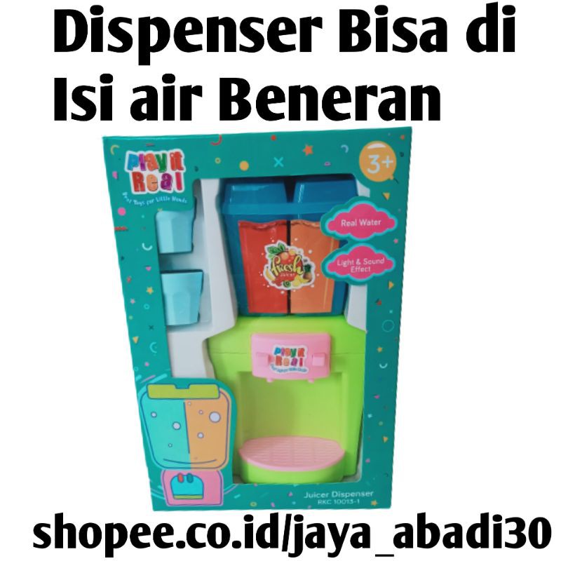 MAINAN DIAPENSER AIR 2 TABUNG GALON BISA DI ISI AIR ASLI BENERAN