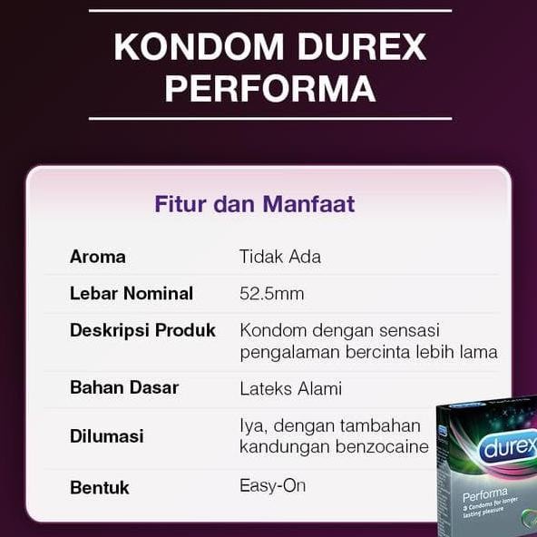 Durex Performa Kondom Tahan Lama