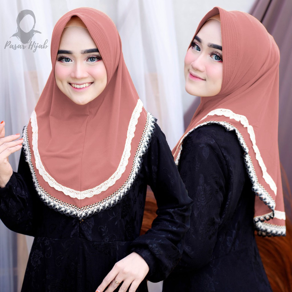 Jilbab Instan Inayah Hijab Instan Jersey Premium Kerudung Bergo Pasar Hija'b